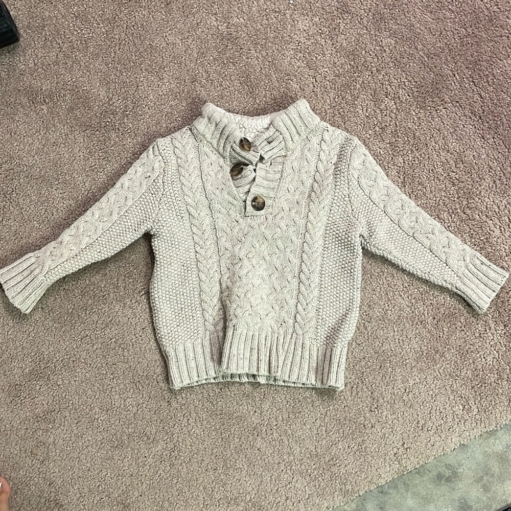 Toddler Boy Cream Sweater